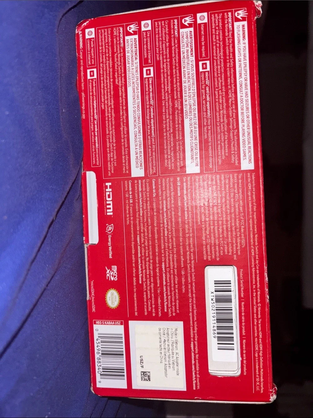 Nintendo Switch OLED Console with Blue & Red Joy-Con